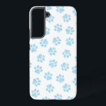 Doodle Paws, Dog Paws, Baby Blue Paws Samsung Galaxy Case<br><div class="desc">Cute,  fun and adorable pattern with doodle paws in baby blue colour on white background. Modern and trendy gift,  perfect for the dog and cat lover in your life.</div>