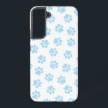 Doodle Paws, Dog Paws, Baby Blue Paws Samsung Galaxy Case<br><div class="desc">Cute,  fun and adorable pattern with doodle paws in baby blue colour on white background. Modern and trendy gift,  perfect for the dog and cat lover in your life.</div>