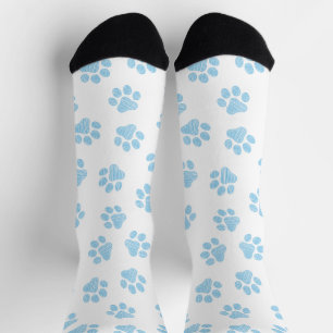 Doodle Paws, Dog Paws, Baby Blue Paws Socks