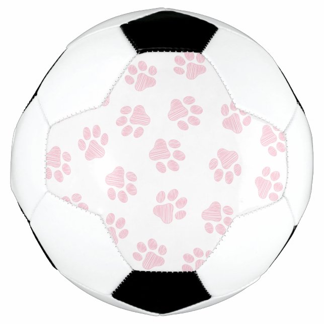 Doodle Paws, Dog Paws, Baby Pink Paws Football (Front)