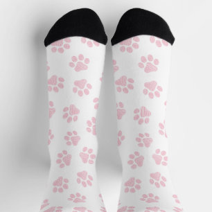 Doodle Paws, Dog Paws, Baby Pink Paws Socks