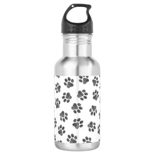 Doodle Paws, Dog Paws, Black Paws 532 Ml Water Bottle
