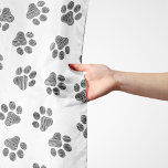 Doodle Paws, Dog Paws, Black Paws Scarf<br><div class="desc">Cute,  fun and adorable pattern with doodle paws in black colour on white background. Modern and trendy gift,  perfect for the dog lover in your life.</div>