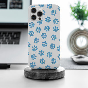 Doodle Paws, Dog Paws, Blue Paws iPhone 15 Pro Max Case
