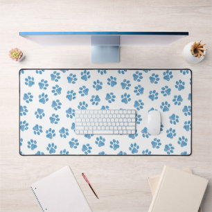 Doodle Paws, Dog Paws, Blue Paws Desk Mat
