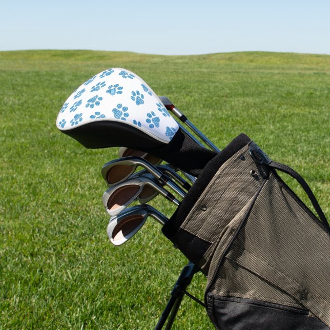Doodle Paws, Dog Paws, Blue Paws Golf Head Cover (In Situ)