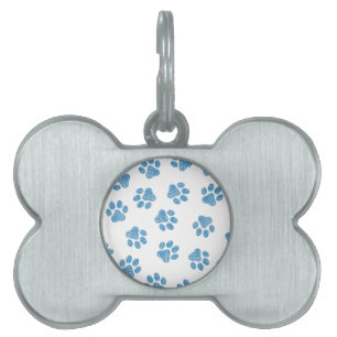 Doodle Paws, Dog Paws, Blue Paws Pet ID Tag