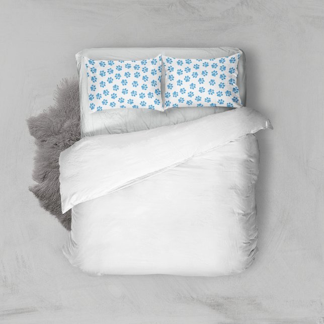 Doodle Paws, Dog Paws, Blue Paws Pillowcase (Creator Uploaded)