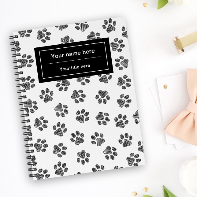 Doodle Paws, Dog Paws, Cat Paws, Black Paws Notebook (Creator Uploaded)