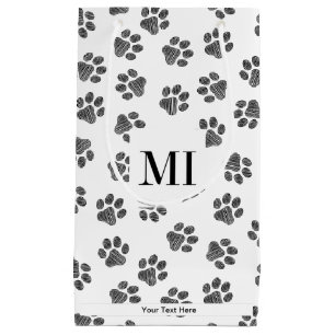 Doodle Paws, Dog Paws, Cat Paws, Black Paws Small Gift Bag