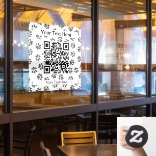 Doodle Paws, Dog Paws, Cat Paws, Black Paws Window Cling