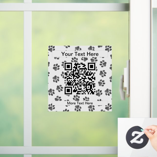 Doodle Paws, Dog Paws, Cat Paws, Black Paws Window Cling (Home)