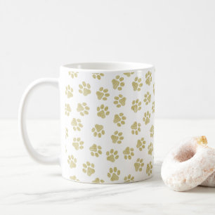Doodle Paws, Dog Paws, Gold Paws Coffee Mug