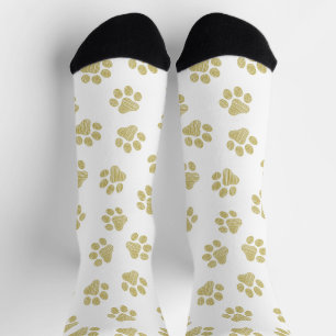 Doodle Paws, Dog Paws, Gold Paws Socks