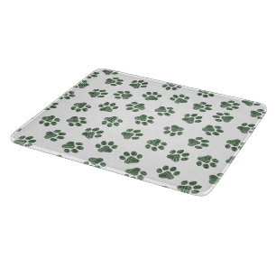 Doodle Paws, Dog Paws, Green Paws Cutting Board