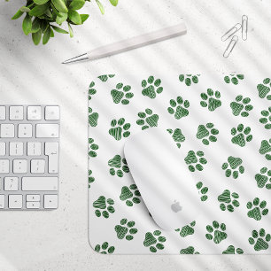 Doodle Paws, Dog Paws, Green Paws Mouse Mat