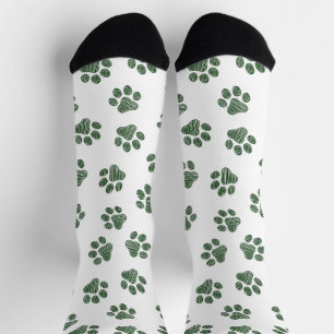 Doodle Paws, Dog Paws, Green Paws Socks