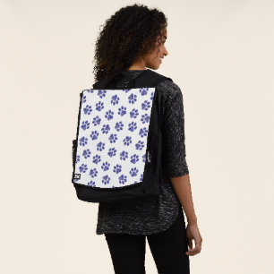 Doodle Paws, Dog Paws, Navy Blue Paws Backpack