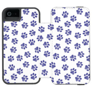 Doodle Paws, Dog Paws, Navy Blue Paws Incipio Watson™ iPhone 5 Wallet Case