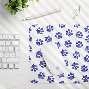 Doodle Paws, Dog Paws, Navy Blue Paws Mouse Mat