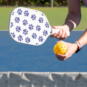 Doodle Paws, Dog Paws, Navy Blue Paws Pickleball Paddle