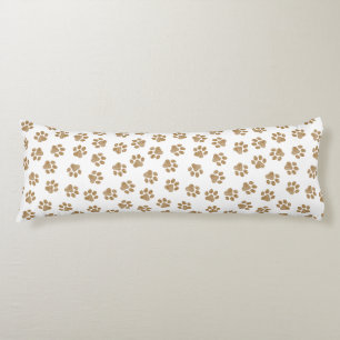 Doodle Paws, Dog Paws, Orange Gold Paws Body Cushion
