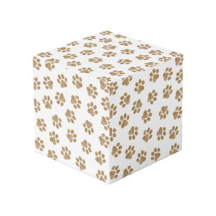 Doodle Paws, Dog Paws, Orange Gold Paws Cube