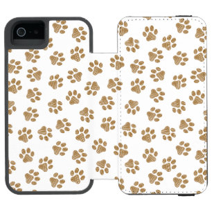 Doodle Paws, Dog Paws, Orange Gold Paws Incipio Watson™ iPhone 5 Wallet Case
