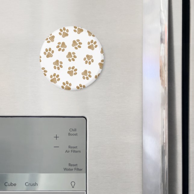 Doodle Paws, Dog Paws, Orange Gold Paws Magnet (In Situ (Fridge))