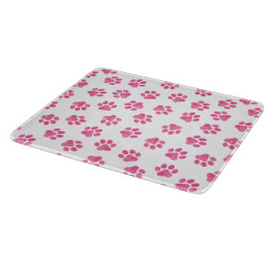 Doodle Paws, Dog Paws, Pink Paws Cutting Board
