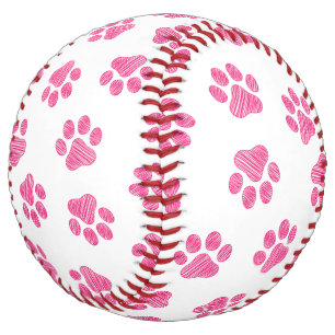 Doodle Paws, Dog Paws, Pink Paws Softball
