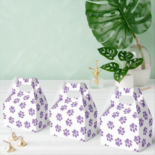 Doodle Paws, Dog Paws, Purple Paws Favour Box (Multiple)