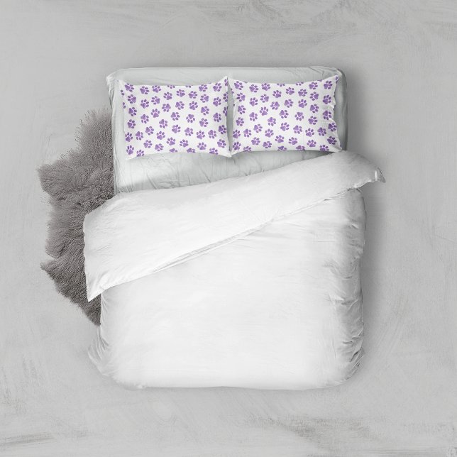 Doodle Paws, Dog Paws, Purple Paws Pillowcase (Creator Uploaded)