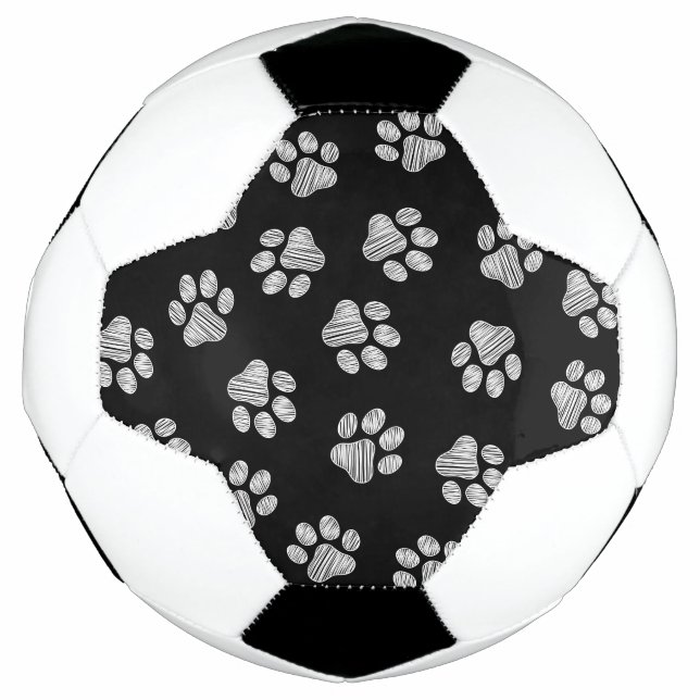 Doodle Paws, Dog Paws, White Paws Football (Front)