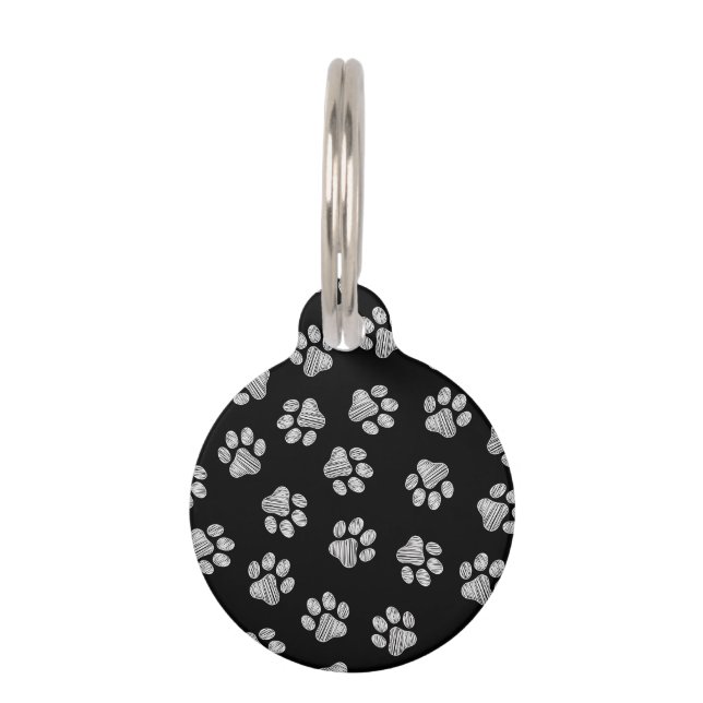 Doodle Paws, Dog Paws, White Paws Pet Tag (Front)