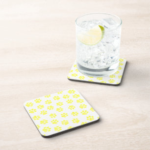 Doodle Paws, Dog Paws, Yellow Paws Coaster