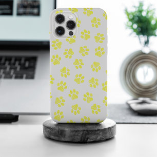 Doodle Paws, Dog Paws, Yellow Paws iPhone 15 Pro Max Case