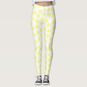 Doodle Paws, Dog Paws, Yellow Paws Leggings