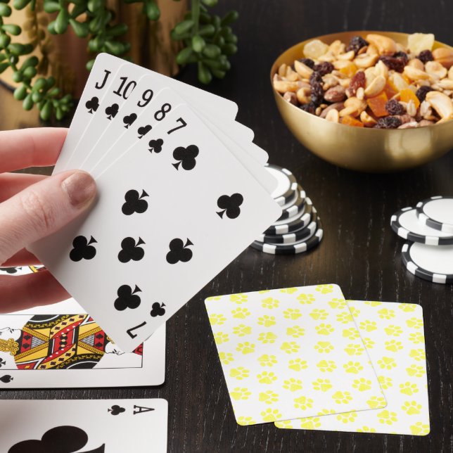 Doodle Paws, Dog Paws, Yellow Paws Playing Cards (In Situ)