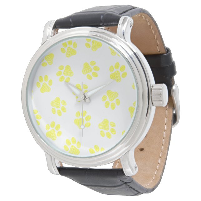 Doodle Paws, Dog Paws, Yellow Paws Watch (Angled)