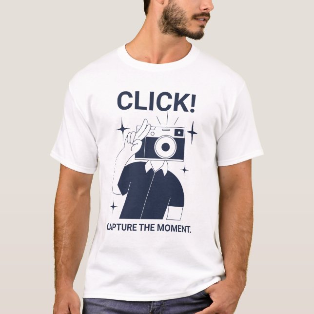 Doodle Photography T-Shirt – Creative Camera Sketc (Front)