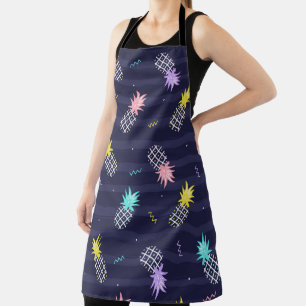 Doodle Pineapple Fruit Pattern Apron