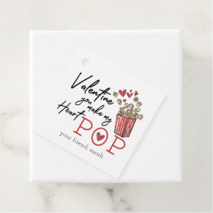 Doodle Popcorn Valentine Tag