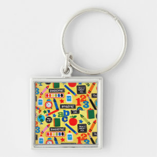 Doodle Preschool Art Teacher Good End of Year Teac Key Ring
