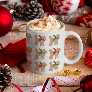 Doodle Puppy Dog Christmas Holiday Coffee Mug