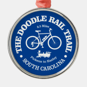 Doodle Rail Trail (cycling) Metal Tree Decoration