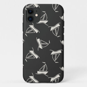 Doodle Sailboat Pattern iPhone 11 Case