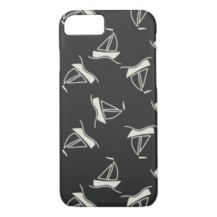 Doodle Sailboat Pattern iPhone 8/7 Case
