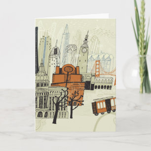 Doodle San Francisco Scene Card