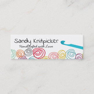 Doodle scribble yarn crochet hook business card
